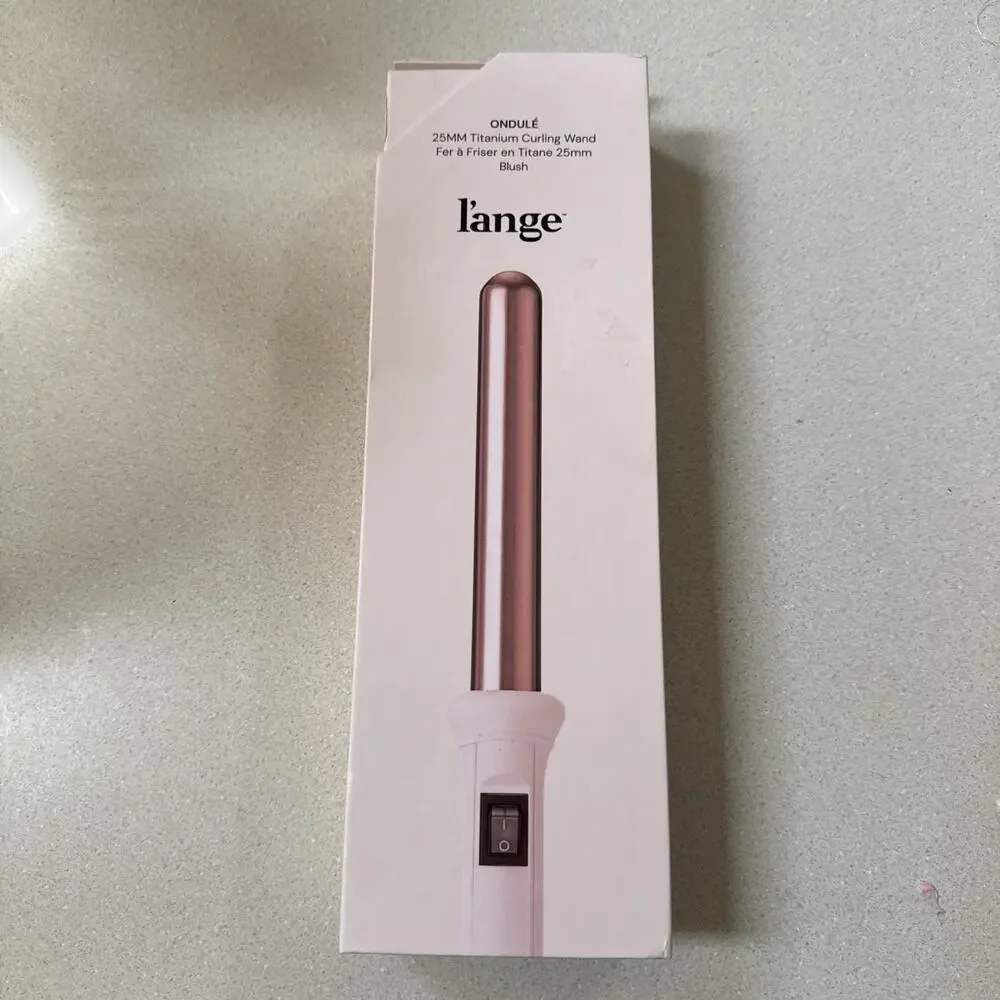 L’ange Ondule 25mm Titanium Digital Hair Curling Iron Hair Wand Blush OPEN‎ BOX